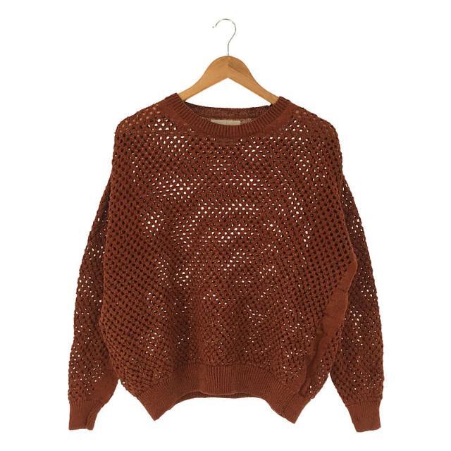 トップス【美品】  YOKE / ヨーク | 2022SS | MESHED KNIT CREWNECK メッシュクルーネックニット | 1 | ブラウン | メンズ