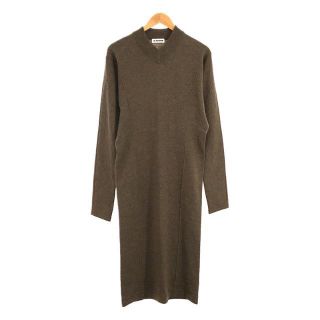 ジルサンダー(Jil Sander)の【美品】  JIL SANDER / ジルサンダー | 2019AW | カシミヤ混紡 Vネックニットドレス ワンピース | 34 | ブラウン | レディース(ロングワンピース/マキシワンピース)