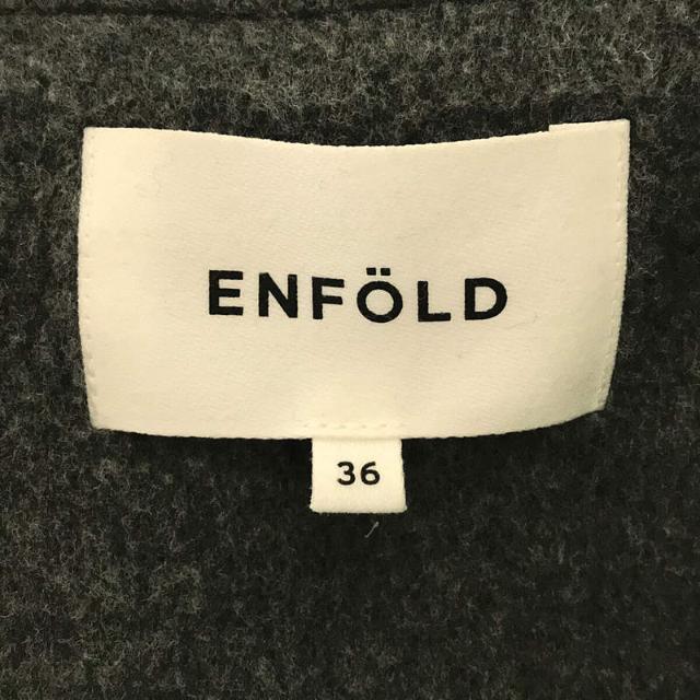 ENFOLD / エンフォルド | ダブルビーバースリット チェスター コート | 36 | グレー | レディースその他