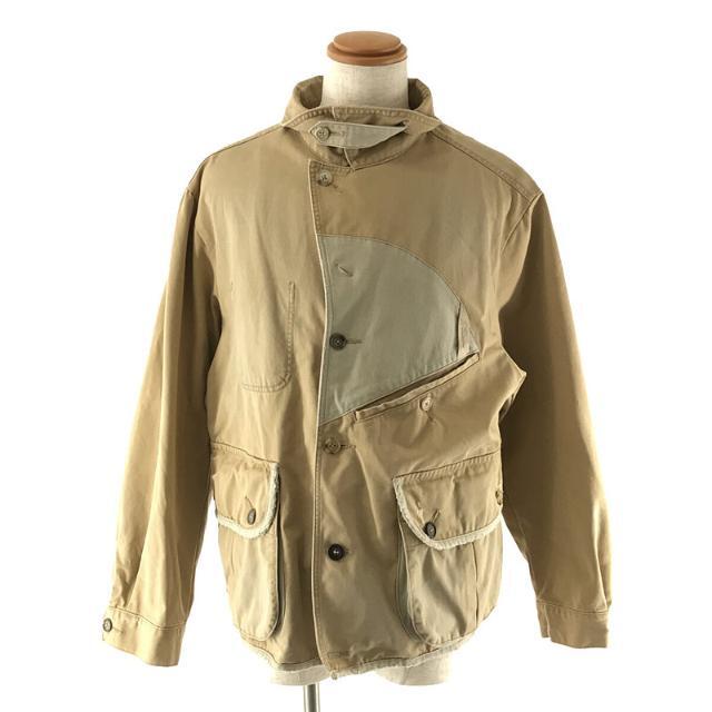 【美品】  PORTER CLASSIC / ポータークラシック | 2021AW CHINO VINTAGE HUNTER JACKET - WATCH CHAIN ITEM - KHAKI ダメージ加工 チノビンテージ ハンタージャケット チンストラップ付き カバーオール | XL | ベージュ | メンズ