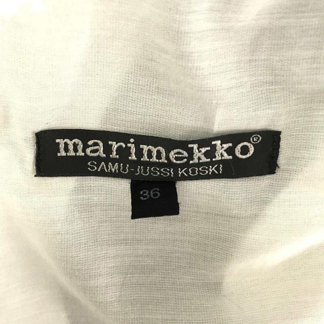 marimekko(マリメッコ)のmarimekko / マリメッコ | コットン 総柄 ノースリーブ ワンピース | 36 | ホワイト/ブラック | レディース レディースのワンピース(ひざ丈ワンピース)の商品写真