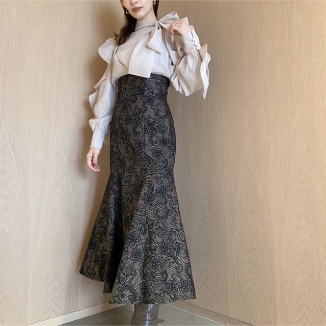 おトク情報がいっぱい! ヘムフレアマーメイドスカート ロングスカート