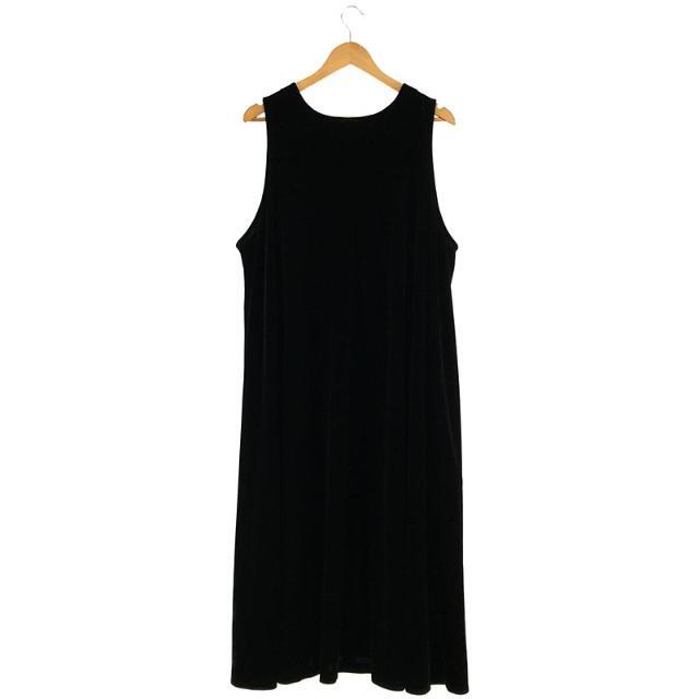 【美品】  foufou / フーフー | THE DRESS #16 no-sleeve velour one piece ワンピース | 1 | ブラック | レディース