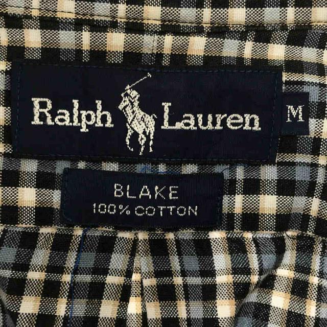 Ralph Lauren(ラルフローレン)のRALPH LAUREN / ラルフローレン | 1990s | 90s VINTAGE ヴィンテージ BLAKE ポニーロゴ 刺繍 コットン チェック ボタンダウン シャツ | M | ブルー / ブラック / ホワイト | メンズ メンズのトップス(Tシャツ/カットソー(七分/長袖))の商品写真