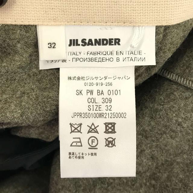 【美品】  JIL SANDER+ / ジルサンダープラス | 2020AW | ヘビーウール プリーツスカート | 32 | オリーブ | レディーススカート