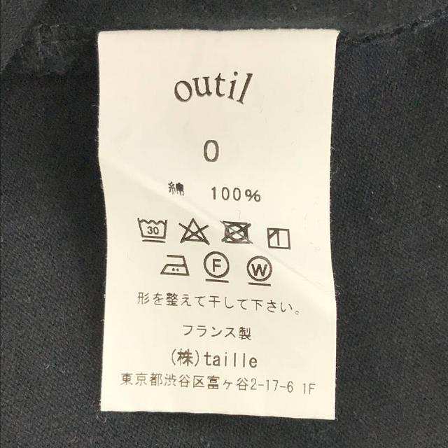 【美品】  OUTIL / ウティ | 2020AW | TORICOT IBOS バスクシャツ タートルネック カットソー | 0 | ブラック | レディース レディースのトップス(Tシャツ(長袖/七分))の商品写真