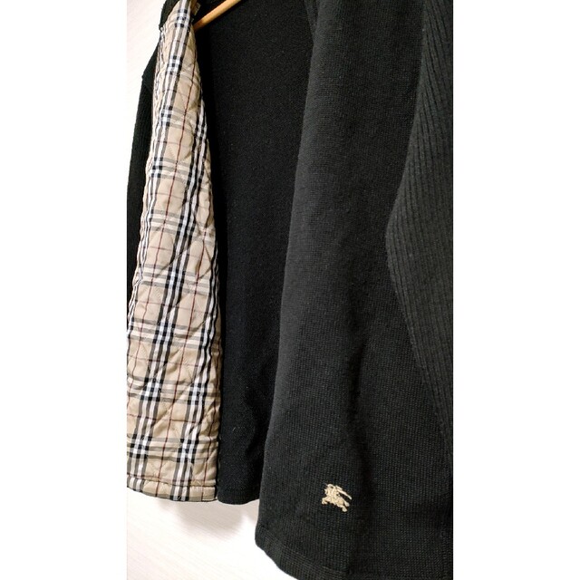 【極美品】バーバリーブラックレーベル　フルジップセーター黒　Size3(L相当) 1