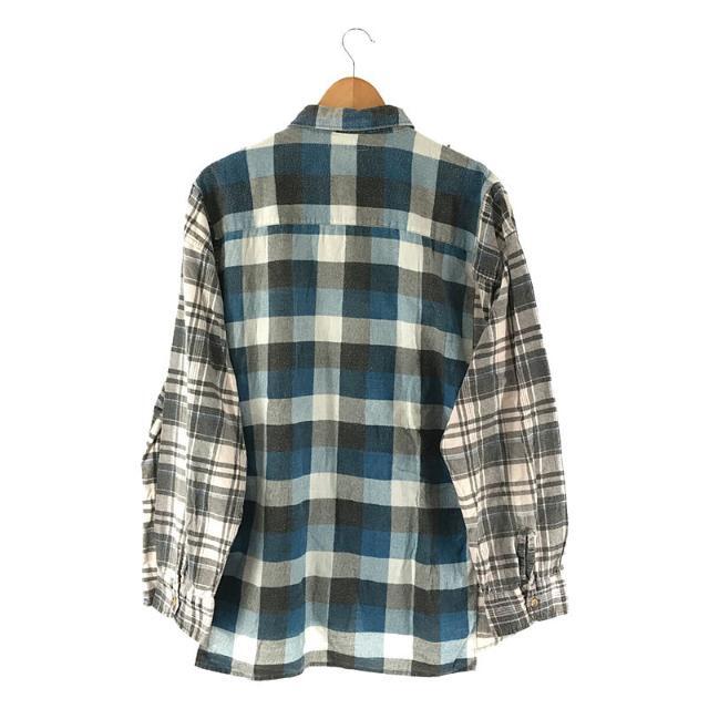 Rebuild by Needles / リビルドバイニードルス | 2022AW Flannnel Shirt ->Ribbon Wide Shirtl LQ312 再構築 リボン ワイド シャツ | ‐ | ブルー | メンズトップス