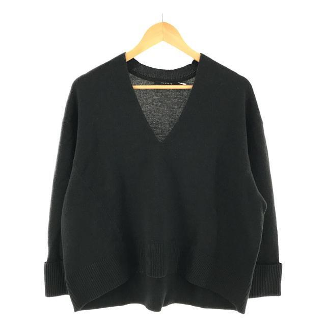 【美品】  Tomorrowland MACPHEE / トゥモローランドマカフィー | LAMBS CASHMERE ウール カシミヤ Vネック プルオーバー ニット セーター | S | ダークグリーン | レディース