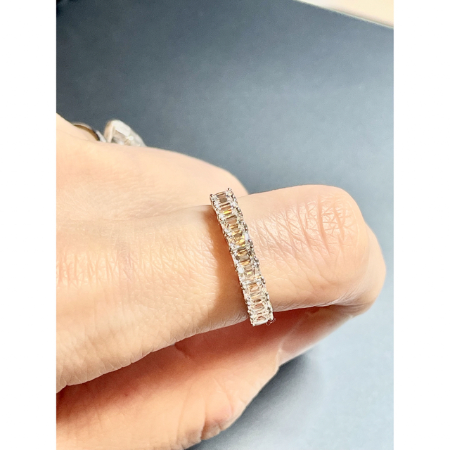 限定美品 レア1ct クリスカット エタニティ ダイヤモンド リング pt950