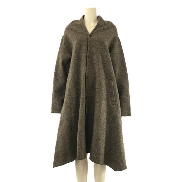 nest Robe(ネストローブ)のnest robe / ネストローブ | 圧縮 ウール ネップ ローブ コート | グレー | レディース レディースのジャケット/アウター(その他)の商品写真
