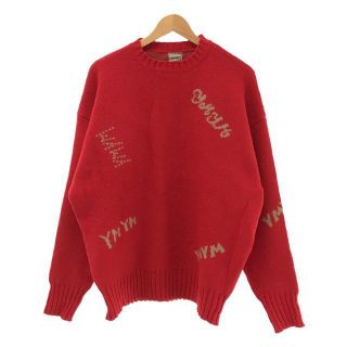 【新品】  YMYM / ワイエムワイエム | 2022AW | GRAFFITI LOOSE KNIT ニット | F | レッド | レディース(ニット/セーター)