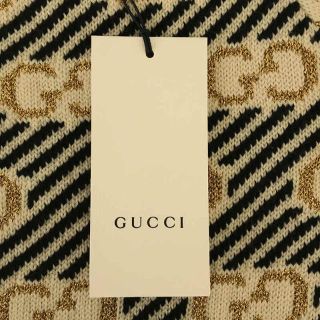 【新品】 GUCCI / グッチ | GG柄 ストライプ ラメ ジャガード 半袖 ニット セーター | S | オフホワイト / ブラック / ゴールド | レディース