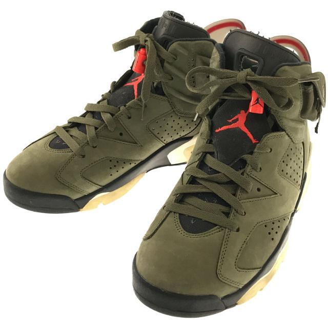 NIKE / ナイキ | × TRAVIS SCOTT トラヴィス・スコット コラボ AIR JORDAN 6 RETRO SP CN1084-200 MEDIUM OLIVE/INFRARED-BLACK レトロ スぺシャル カクタス ジャック スニーカー | 27 | ミディアムオリーブ/インフラレッド-ブラック | メンズ