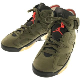 NIKE / ナイキ | × TRAVIS SCOTT トラヴィス・スコット コラボ AIR JORDAN 6 RETRO SP CN1084-200  MEDIUM OLIVE/INFRARED-BLACK レトロ スぺシャル カクタス ジャック スニーカー | 27 | ...