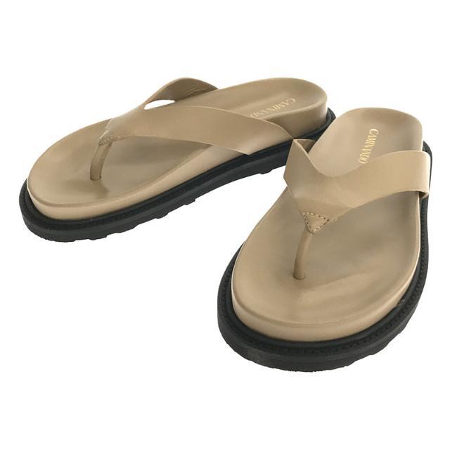 【美品】 CAMINANDO / カミナンド | THONG SLIDES トング スライド レザー ビーチ サンダル 箱付き | 8 | ベージュ  | レディース | フリマアプリ ラクマ