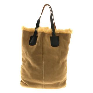 マルニ(Marni)の【美品】  MARNI / マルニ | スエード 裏ロング起毛 ショッピングトートバッグ ポーチ・保存袋付き | ライトブラウン | レディース(トートバッグ)