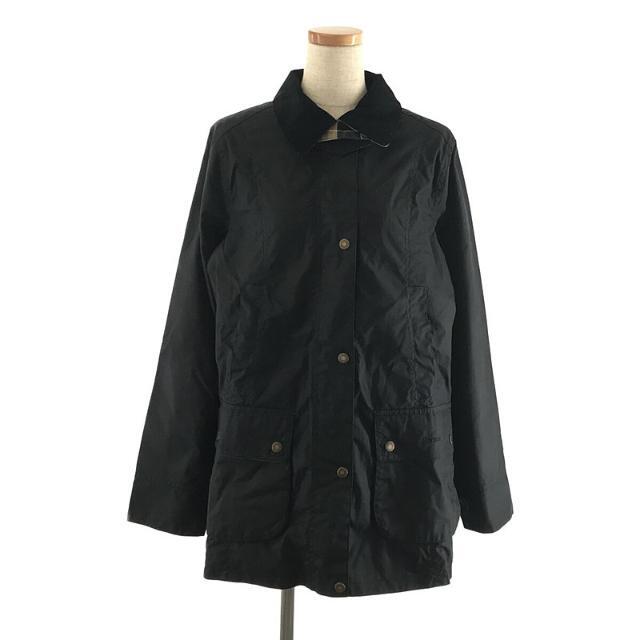 【新品】 Barbour / バブアー | FIDDICH WAX オイルド ジャケット 裏地チェック チンストラップ付き | 12 | ダークネイビー- | レディースのサムネイル