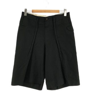 コムデギャルソンオムプリュス(COMME des GARCONS HOMME PLUS)の【美品】  COMME des GARCONS HOMME PLUS / コムデギャルソンオムプリュス | 2017SS  / AD2016 The King Is Naked 裸の王様 ポリエステル 縮絨 インサイドアウト ショート パンツ ショーツ | L | ブラック | メンズ(その他)