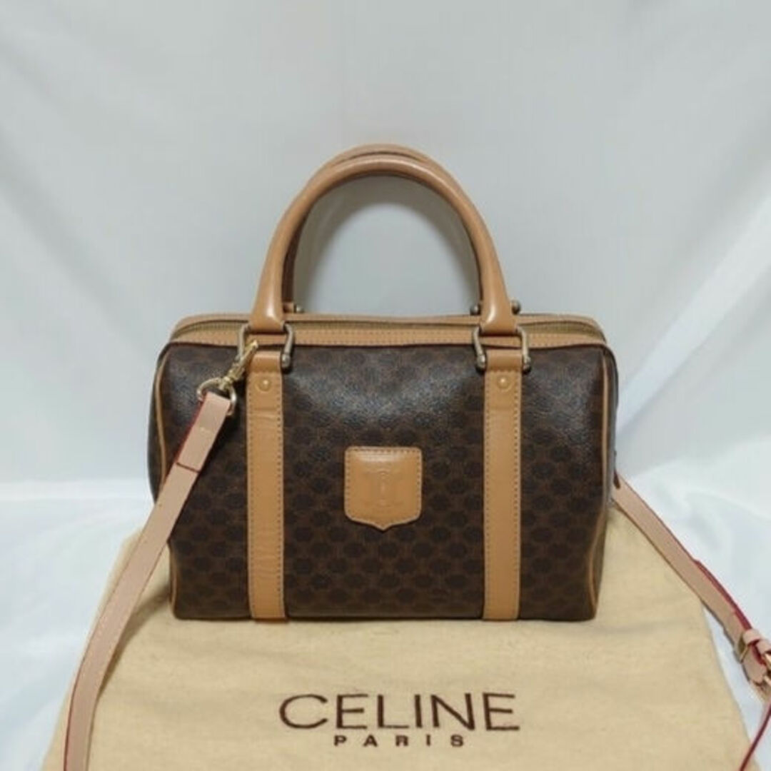 CELINE マカダム柄 2way ミニハンドバッグ