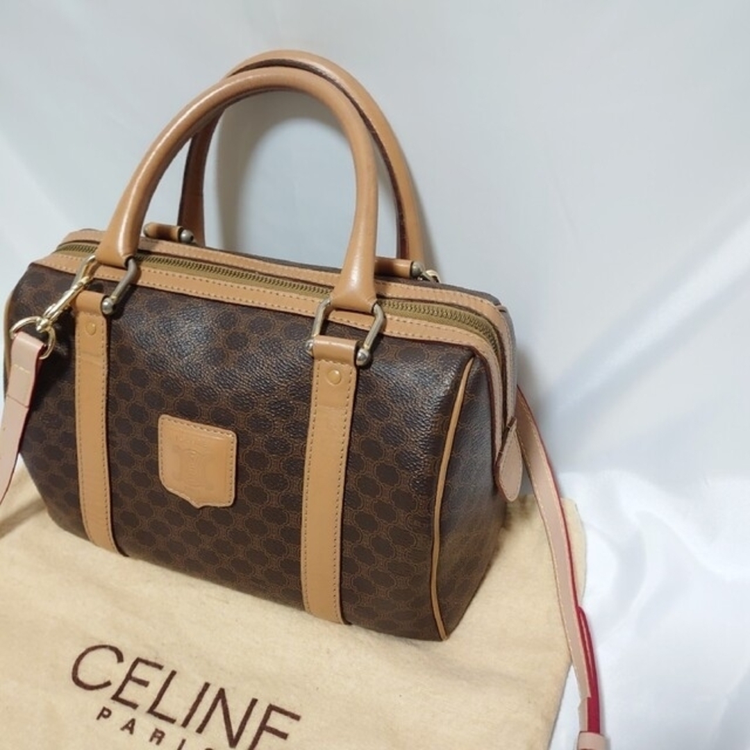 CELINE マカダム柄 2way ミニハンドバッグ