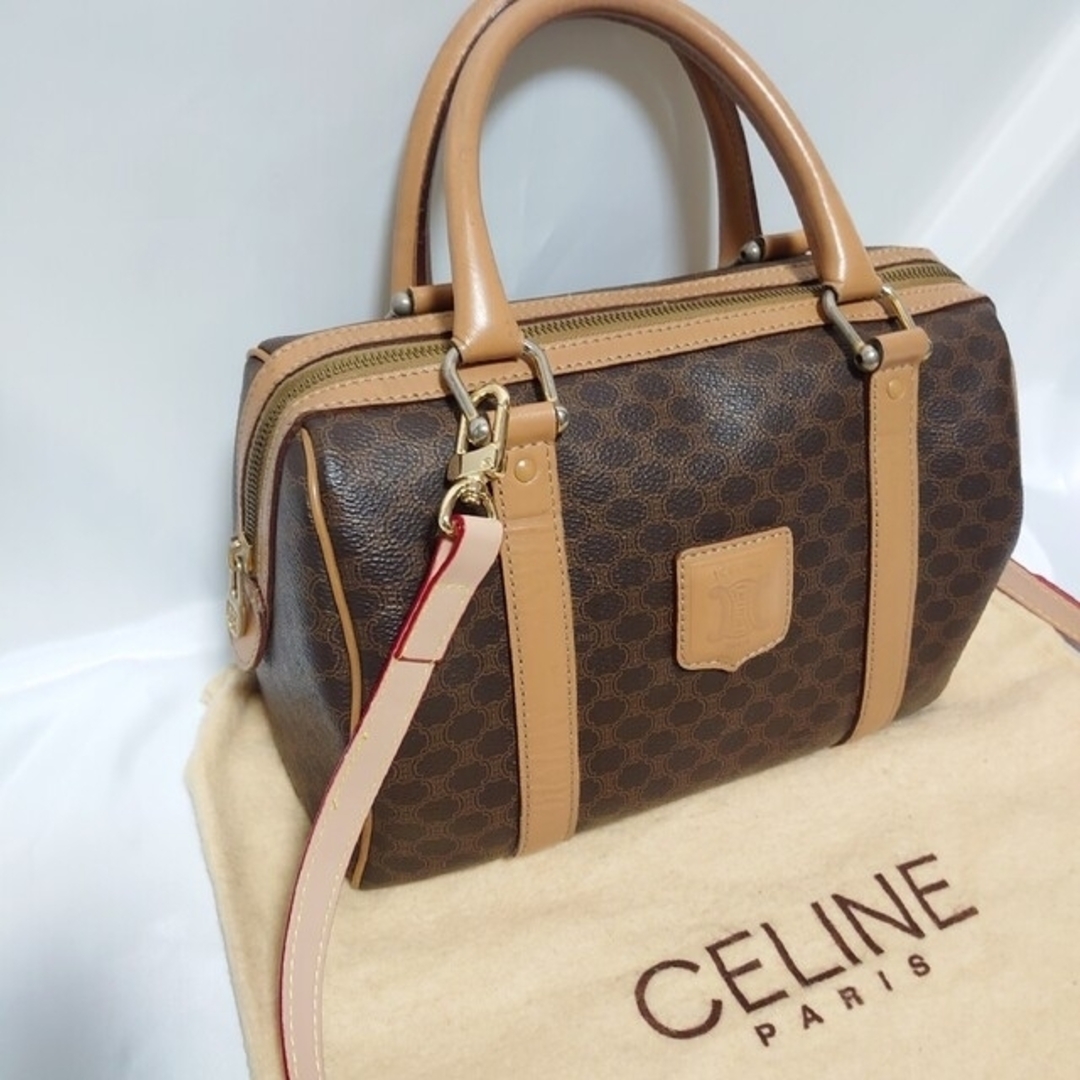 CELINE マカダム柄 2way ミニハンドバッグ