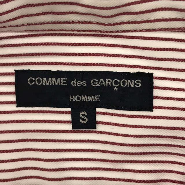 【美品】  COMME des GARCONS HOMME / コムデギャルソンオム | 2008SS / AD2007 バイカラー ストライプ ボタンダウン シャツ | S | ネイビー/レッド | メンズTシャツ/カットソー(七分/長袖)