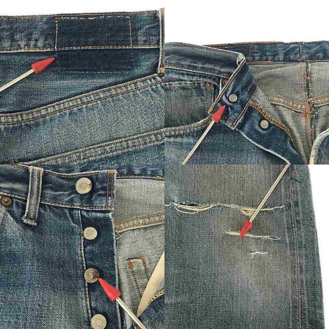 Levi's(リーバイス)のLevi's / リーバイス | 60s ～ VINTAGE ヴィンテージ 501 BigE 後期 刻印6 平行ステッチ 足長R 不均等V セルビッチ デニム パンツ | インディゴ | メンズ メンズのパンツ(その他)の商品写真