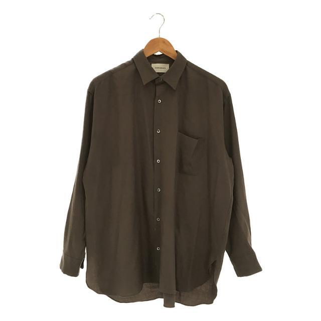 MARKAWARE / マーカウェア | REGULAR COLLAR SHIRTS COMFORT FIT WOOL VIYELLA SUPER 100s ウール ヴィエラ コンフォート フィット レギュラー カラー シャツ | 2 | グレー | メンズ