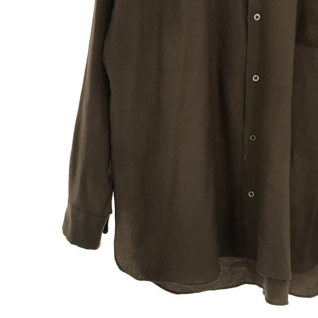 MARKAWARE / マーカウェア | REGULAR COLLAR SHIRTS COMFORT FIT WOOL VIYELLA SUPER 100s ウール ヴィエラ コンフォート フィット レギュラー カラー シャツ | 2 | グレー | メンズ