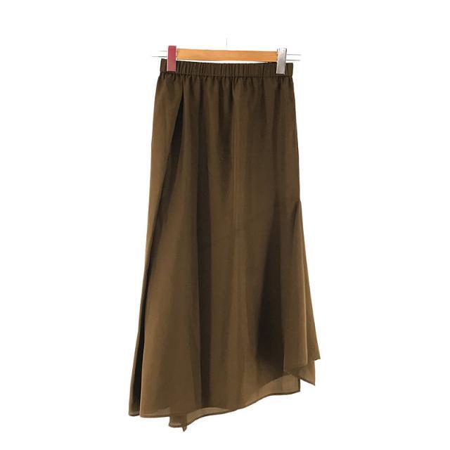 【美品】  Christian Wijnants / クリスチャンワイナンツ | 2021AW NAM SKIRT SILK シルク 変形 アシンメトリー ロング スカート | 34 | カーキ | レディース