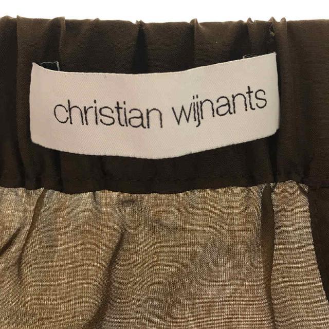 【美品】  Christian Wijnants / クリスチャンワイナンツ | 2021AW NAM SKIRT SILK シルク 変形 アシンメトリー ロング スカート | 34 | カーキ | レディース 4