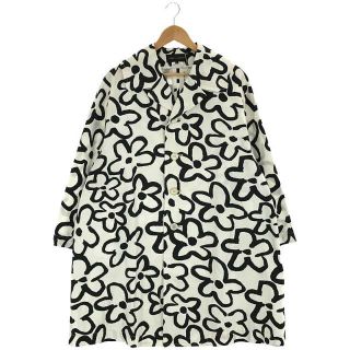 コムデギャルソン(COMME des GARCONS)の【新品】  COMME des GARCONS / コムデギャルソン | AD2011 | コットン 手書き 花柄 フラワープリント コート | S | ホワイト / ブラック | レディース(その他)