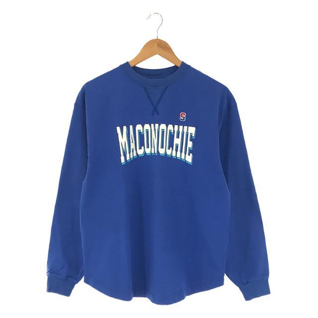 Shinzone(シンゾーン)のShinzone / シンゾーン | 2022AW | MACONOCHIE LONG TEE マカノッチー プリント コットン ロングスリーブ カットソー | F | ブルー | レディース レディースのトップス(Tシャツ(長袖/七分))の商品写真