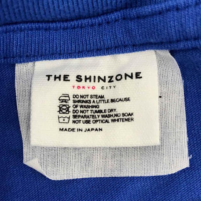 Shinzone(シンゾーン)のShinzone / シンゾーン | 2022AW | MACONOCHIE LONG TEE マカノッチー プリント コットン ロングスリーブ カットソー | F | ブルー | レディース レディースのトップス(Tシャツ(長袖/七分))の商品写真