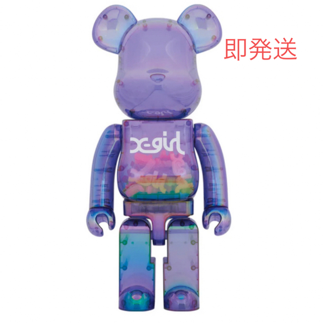 BE@RBRICK X-Girl Clear Purple 1000%