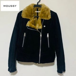 【美品】MOUSSY ライダース ファー ジャケット(ライダースジャケット)