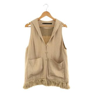 【美品】  muller of yoshiokubo / ミュラーオブヨシオクボ | Wave fringe vest フリンジベスト | 38 | ベージュ | レディース(ベスト/ジレ)