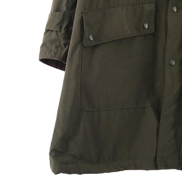 【美品】 Needles / ニードルス | Banded Collar Coat スタンドカラー ジップ ロング コート 襟・袖先コーディロイ 裏地ボア 切替 | M | カーキ/ブラウン | メンズ