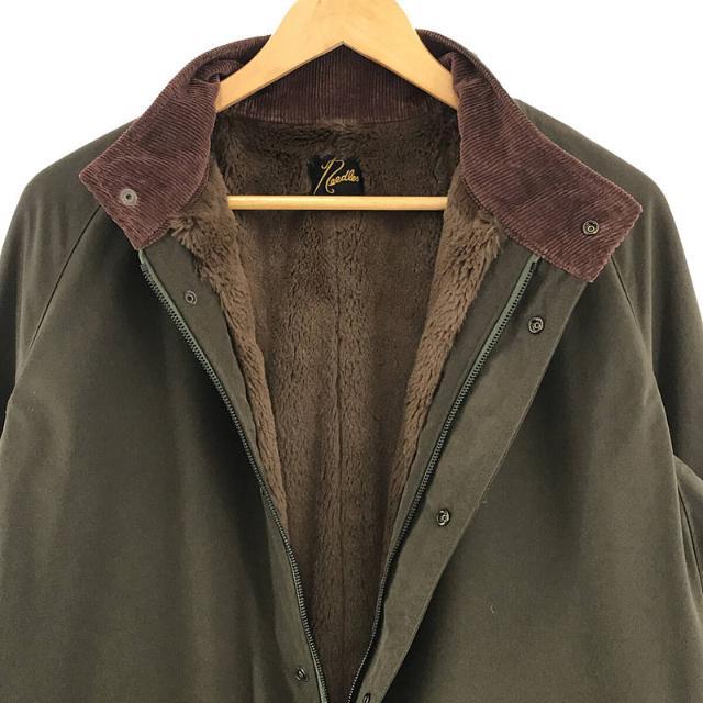 【美品】 Needles / ニードルス | Banded Collar Coat スタンドカラー ジップ ロング コート 襟・袖先コーディロイ 裏地ボア 切替 | M | カーキ/ブラウン | メンズ 【美品】 Needles / ニードルス | Banded Collar Coat スタンドカラー ジップ ロング コート 襟・袖先コーディロイ 裏地ボア 切替 | M | カーキ/ブラウン | メンズ