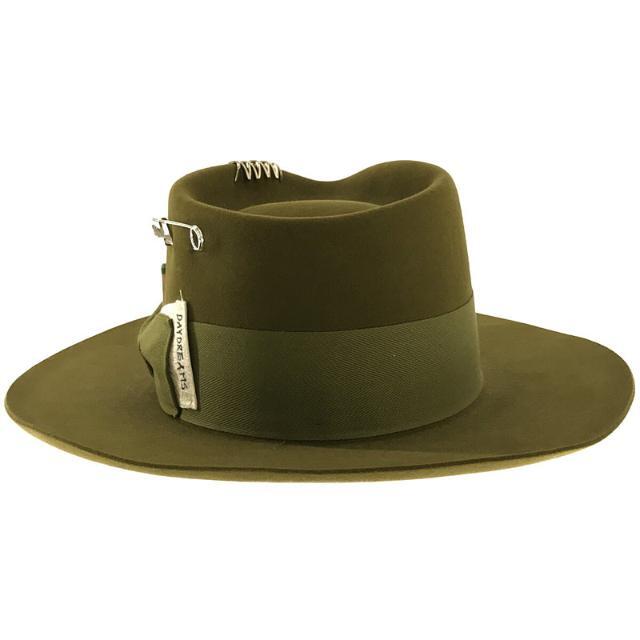 【美品】  Nick Fouquet / ニック フーケ | 2021SS リボン ウール フェドーラ ハット 純正保存トートバッグ有 | 59 | khaki | メンズ メンズの帽子(その他)の商品写真