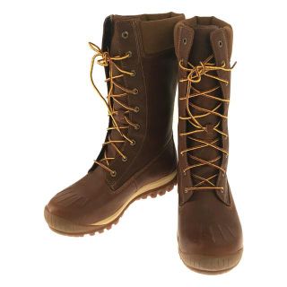 ティンバーランド(Timberland)の【美品】  TIMBERLAND / ティンバーランド | WOODHAVEN TALL ウッドヘヴン トール アースキーパーズ ウォータプルーフ レザー レースアップ ロング ブーツ 替え紐・箱付き | 25.5 | ブラウン | レディース(ブーツ)