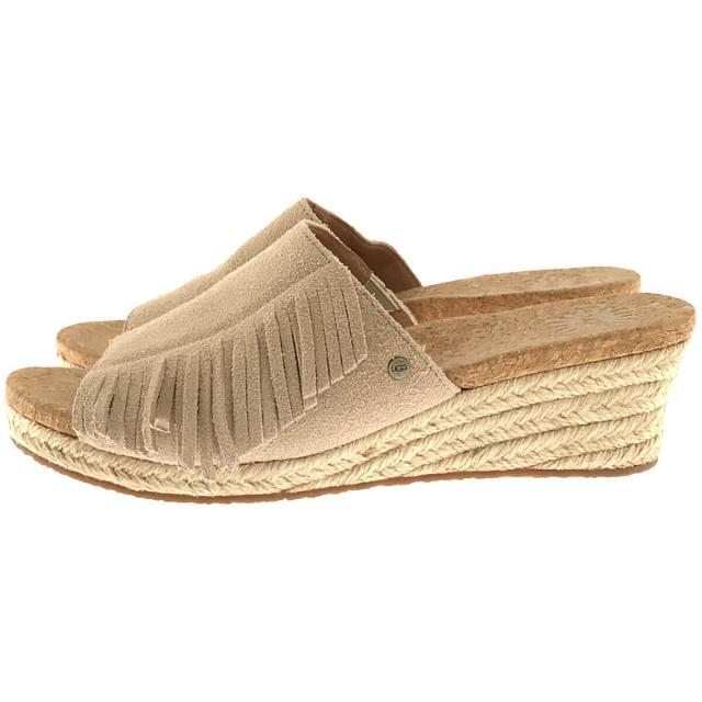 【美品】 UGG / アグ | DANES デインズ スエード レザー フリンジ エスパドリーユ サンダル | 24 | ベージュ | レディース