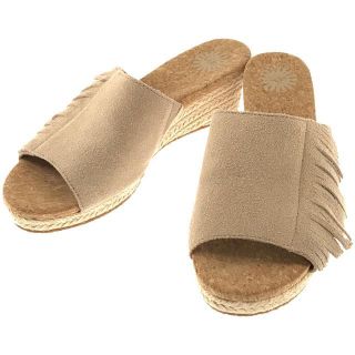 アグ(UGG)の【美品】  UGG / アグ | DANES デインズ スエード レザー フリンジ エスパドリーユ サンダル | 24 | ベージュ | レディース(サンダル)