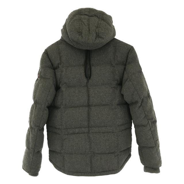MONCLER / モンクレール | VANOISE ヴァノアーズ 黒ワッペン ウール フルジップ ダウンジャケット フーディ | 0 | グレー | メンズ MONCLER / モンクレール | VANOISE ヴァノアーズ 黒ワッペン ウール フルジップ ダウンジャケット フーディ | 0 | グレー | メンズ