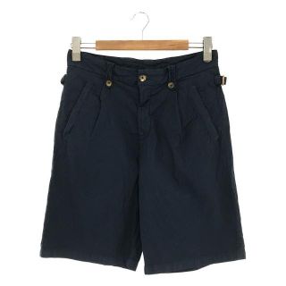 ジョルジオアルマーニ(GIORGIO ARMANI)のGIORGIO ARMANI / ジョルジオアルマーニ | イタリア製 コットン シャドーストライプ サイド アジャスター ショート パンツ | 46 | ネイビー | メンズ(その他)