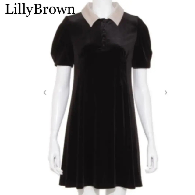 Lily Brown(リリーブラウン)のlilybrown ベロアワンピース レディースのワンピース(ひざ丈ワンピース)の商品写真