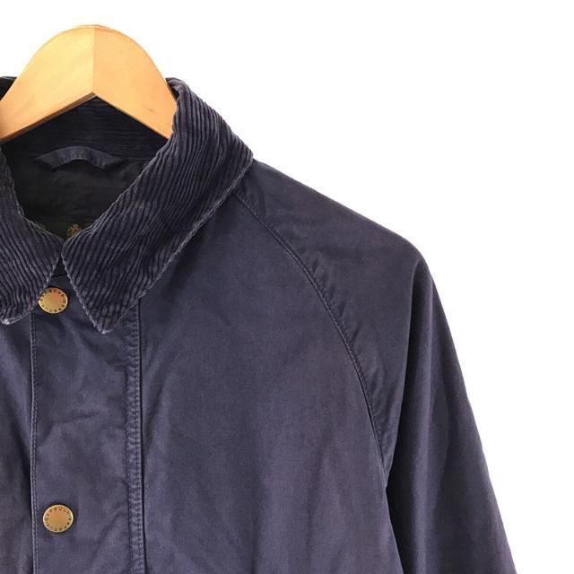 Barbour / バブアー | OVERDYED SL BEDALE JACKET オーバーダイ スリムビデイル ジャケット チンストラップ  襟コーデュロイ 裏地チェック 茄子紺 | 38 | ネイビー | メンズ