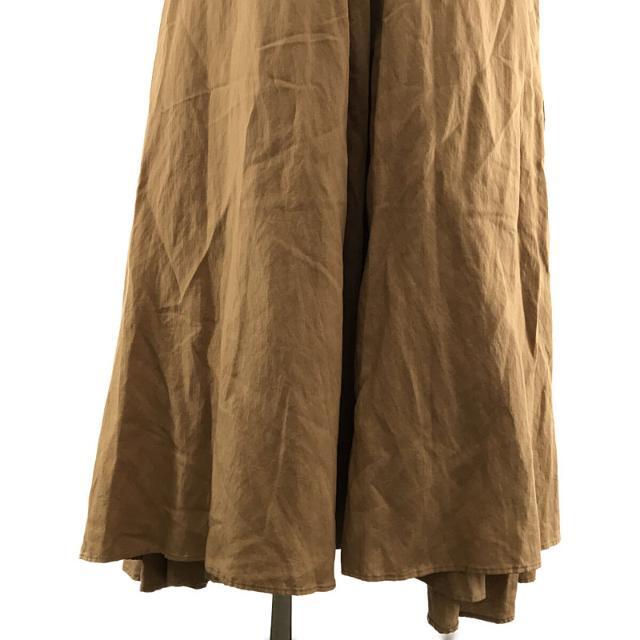 suzuki takayuki(スズキタカユキ)のsuzuki takayuki / スズキタカユキ | long skirt リヨセル リネン コットン ラップ ギャザー ロング スカート | ベージュ | レディース レディースのスカート(ロングスカート)の商品写真