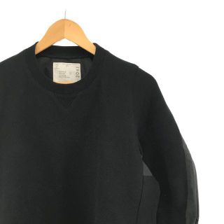 サカイ(sacai)のsacai / サカイ | 異素材 切替 スウェット ミニワンピース | 1 | ブラック | レディース(ミニワンピース)